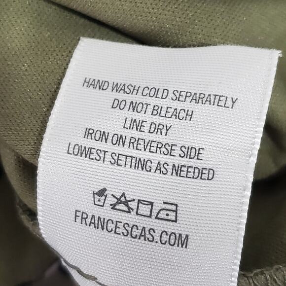 Blue Rain Off Shoulder Olive Pink Floral Lined Top Small - Picture 6 of 7